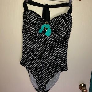 🍁NWOT Bleu|RodBeattie Blk/Wht SZ14 swimsuit